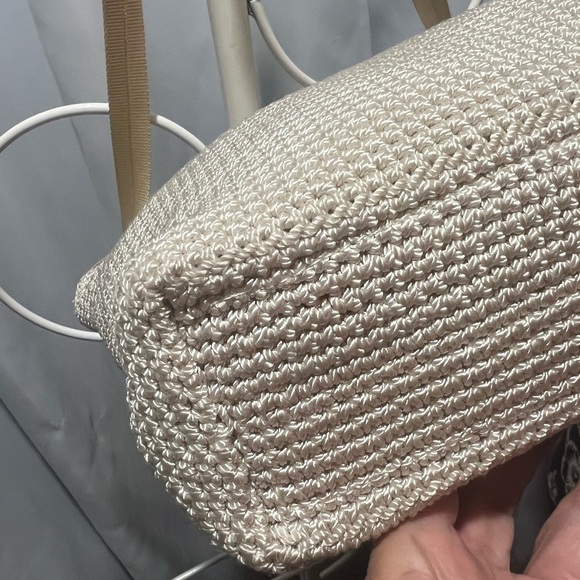 The Sak Cream Woven Shoulder Bag with Bohemian Charm - Picture 6 of 12